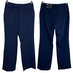 INC International Concepts Navy Blue Boot Cut Dress Pants Size 4 mid rise, NEW